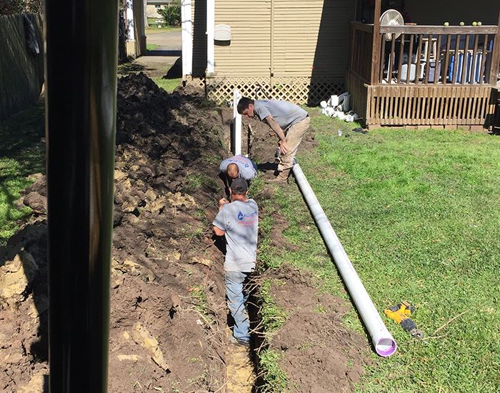 AllStar Plumbing team working on sewer pipes